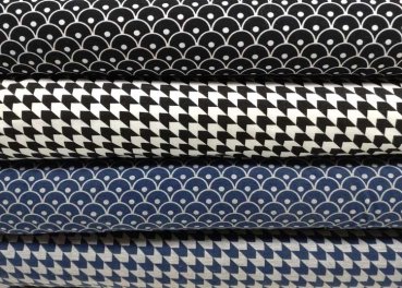 Geometric jersey with semicircles blue grey